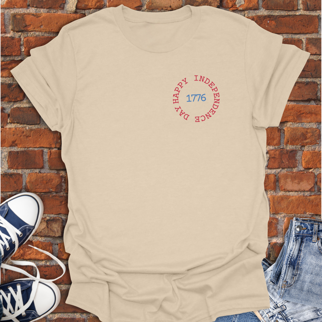 Happy Independence Day pocket size Softstyle T-Shirt size XS to 5XL