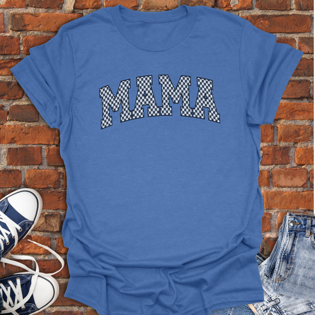 Mama checkered curved Softstyle T-Shirt size XS to 5XL