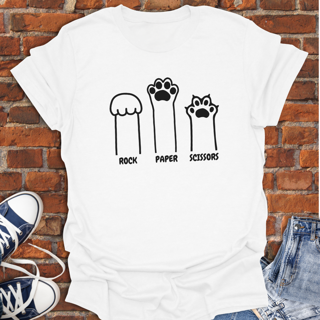 Rock Paper Scissors -cat paws Softstyle T-Shirt size XS to 5XL