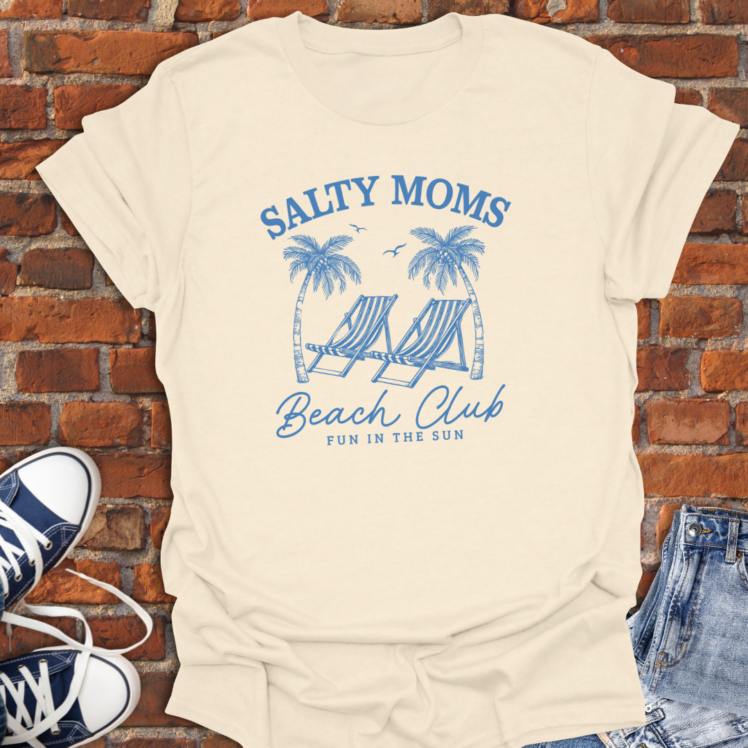 Salty Moms Beach Club Softstyle T-Shirt size XS to 5XL