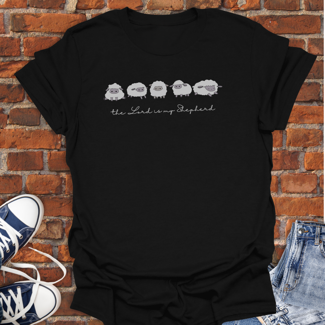 The Lord is My Shepherd -cute sheep Faith T-Shirt size XS to 5XL