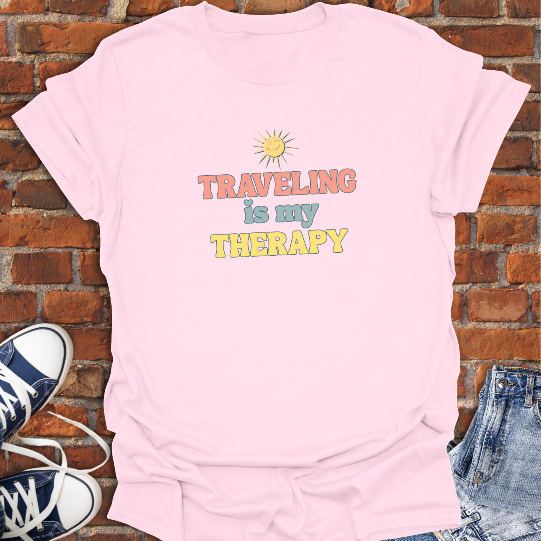 Traveling is My Therapy -sunshine Softstyle T-Shirt size XS to 5XL