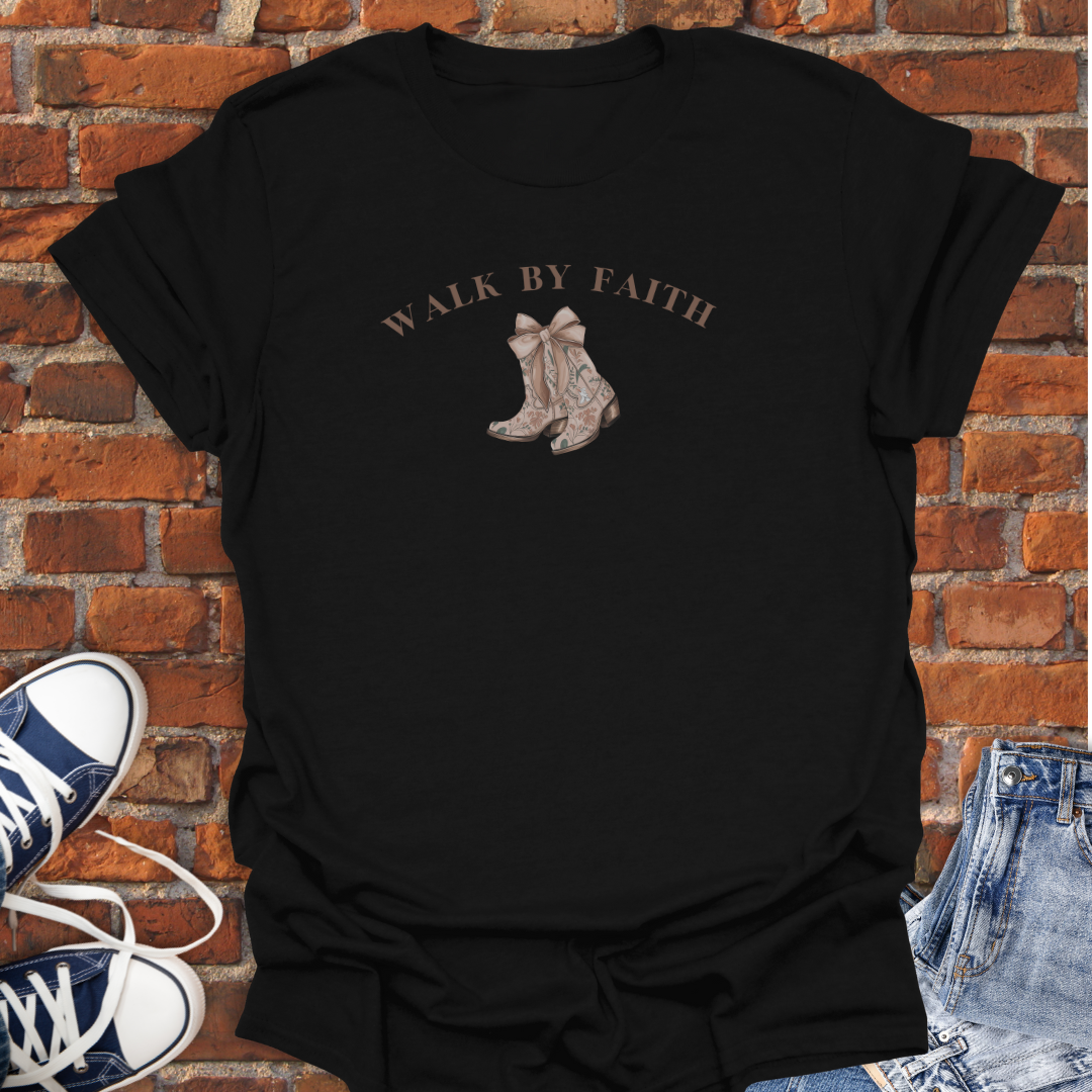 Walk by Faith -Cowgirl Boots Chinoiserie Faith T-Shirt size XS to 5XL