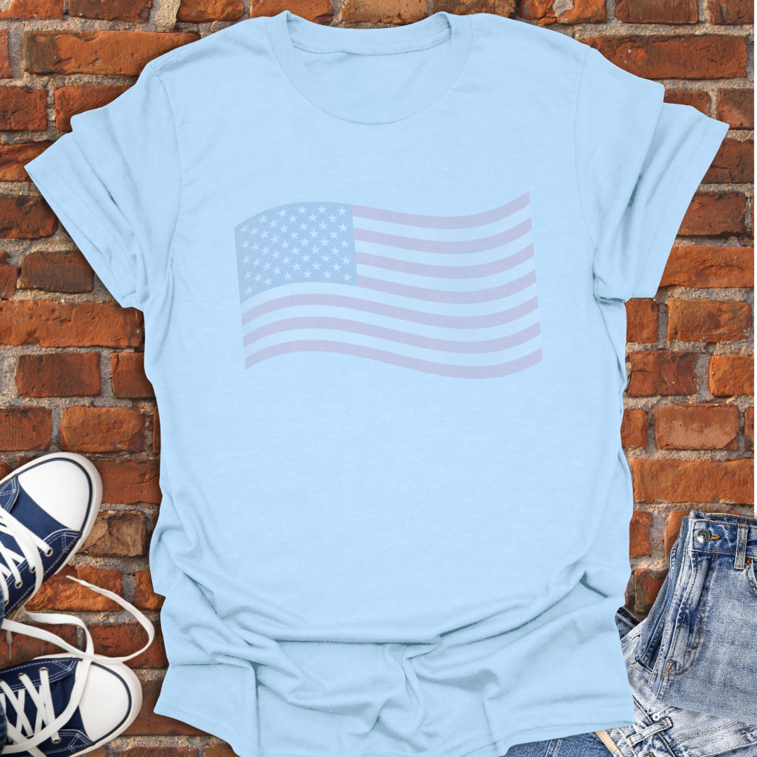 Waving American Flag Softstyle T-Shirt size XS to 5XL
