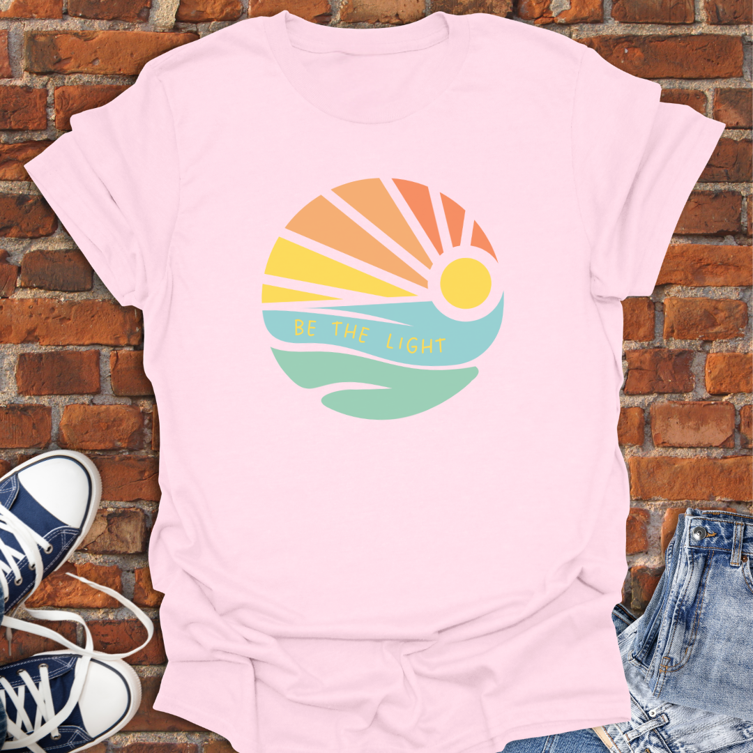 Be the Light -coastal sunrise Softstyle T-Shirt size XS to 5XL