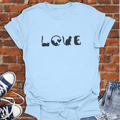 Cats Spelling Love Softstyle T-Shirt size XS to 5XL