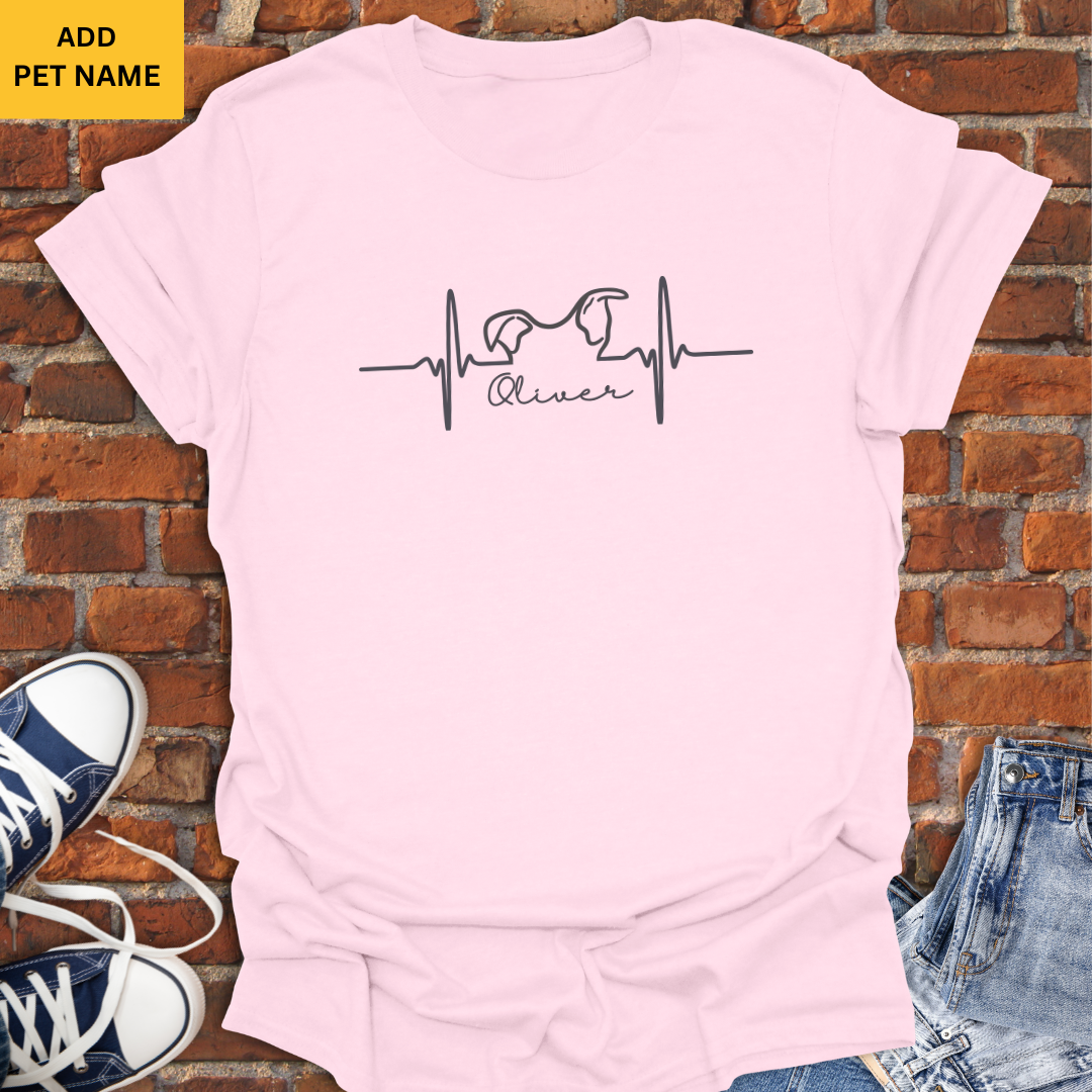 Personalized Dog Heartbeat Softstyle T-Shirt size XS to 5XL