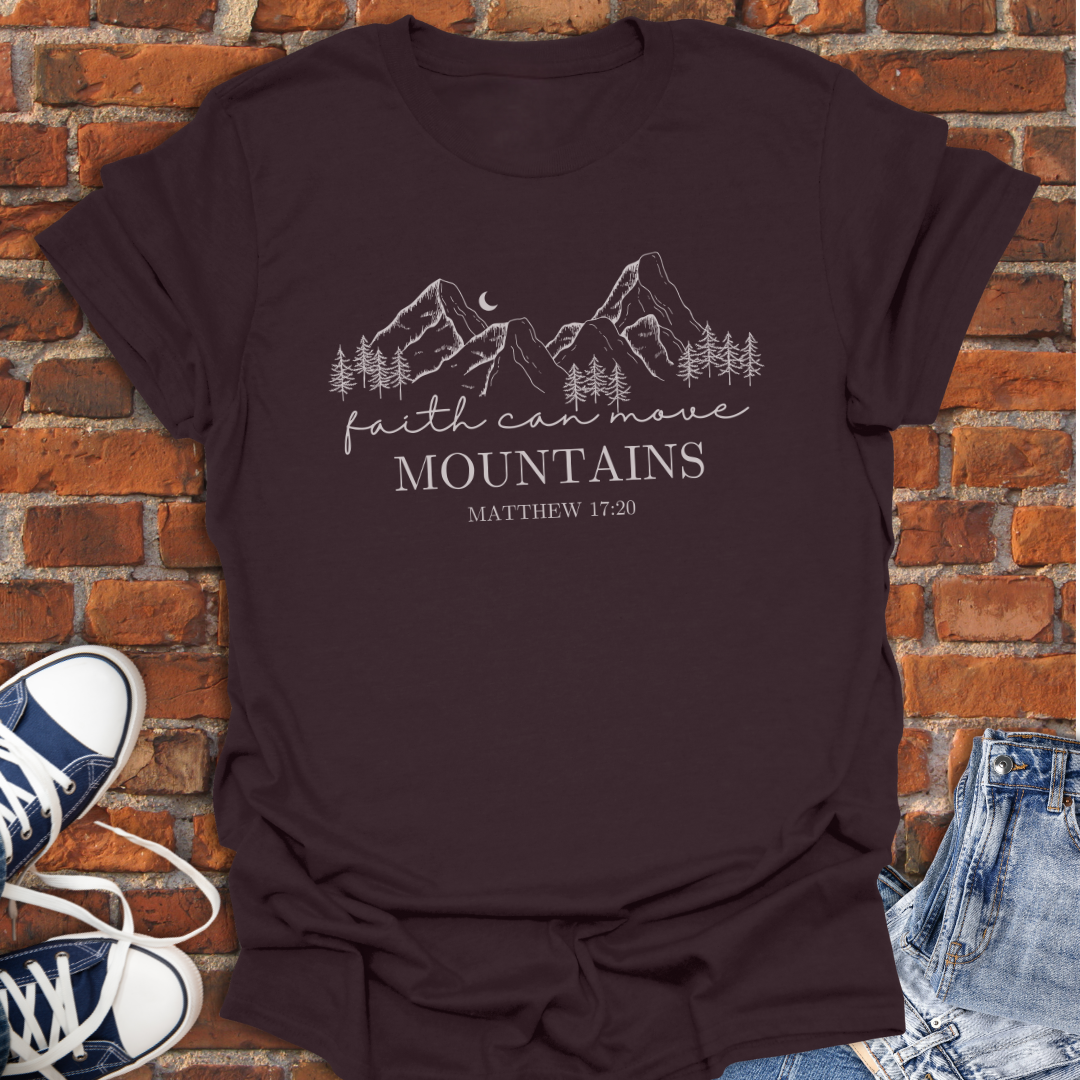 Faith Can Move Mountains -moon Faith T-Shirt size XS to 5XL