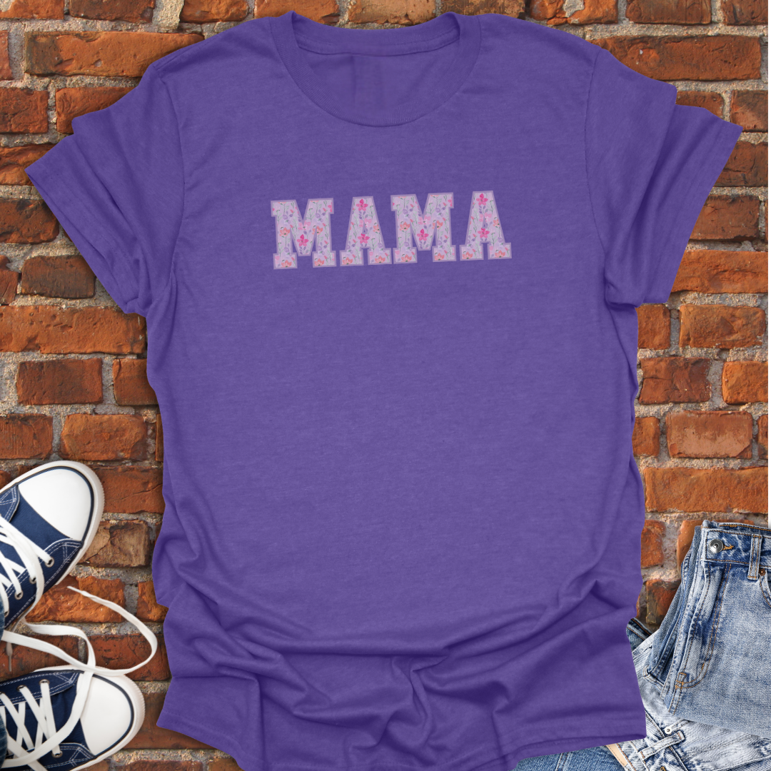 MAMA Floral -lavender Softstyle T-Shirt size XS to 5XL