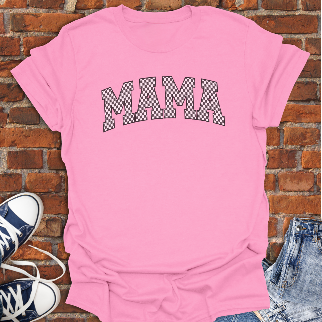 Mama checkered curved Softstyle T-Shirt size XS to 5XL