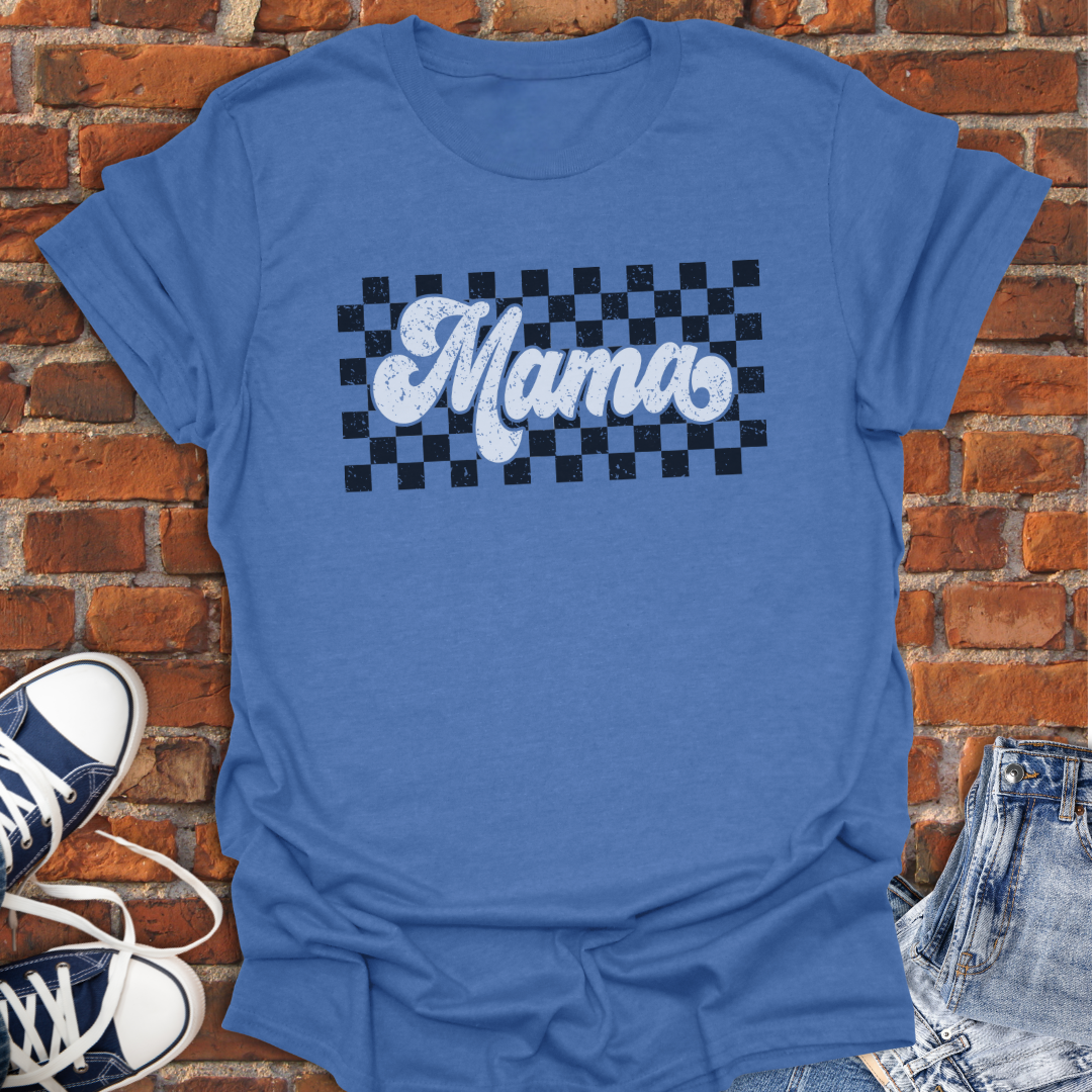 Mama retro checkered Softstyle T-Shirt size XS to 5XL