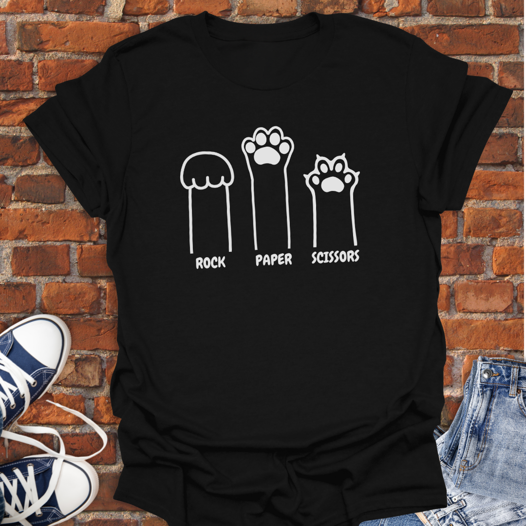 Rock Paper Scissors -cat paws Softstyle T-Shirt size XS to 5XL