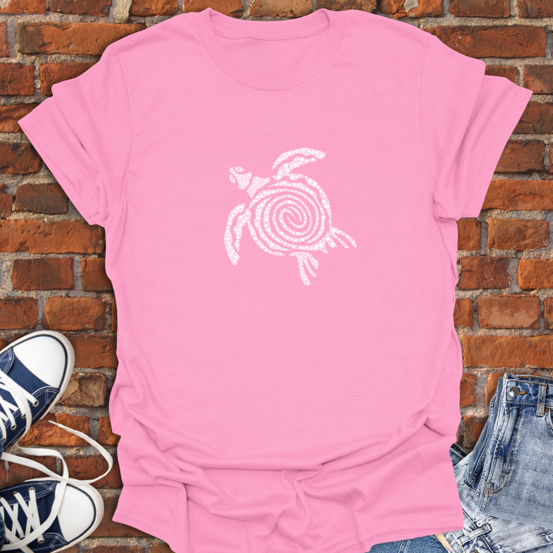 Turtle Vibes -swirl white Softstyle T-Shirt size XS to 5XL