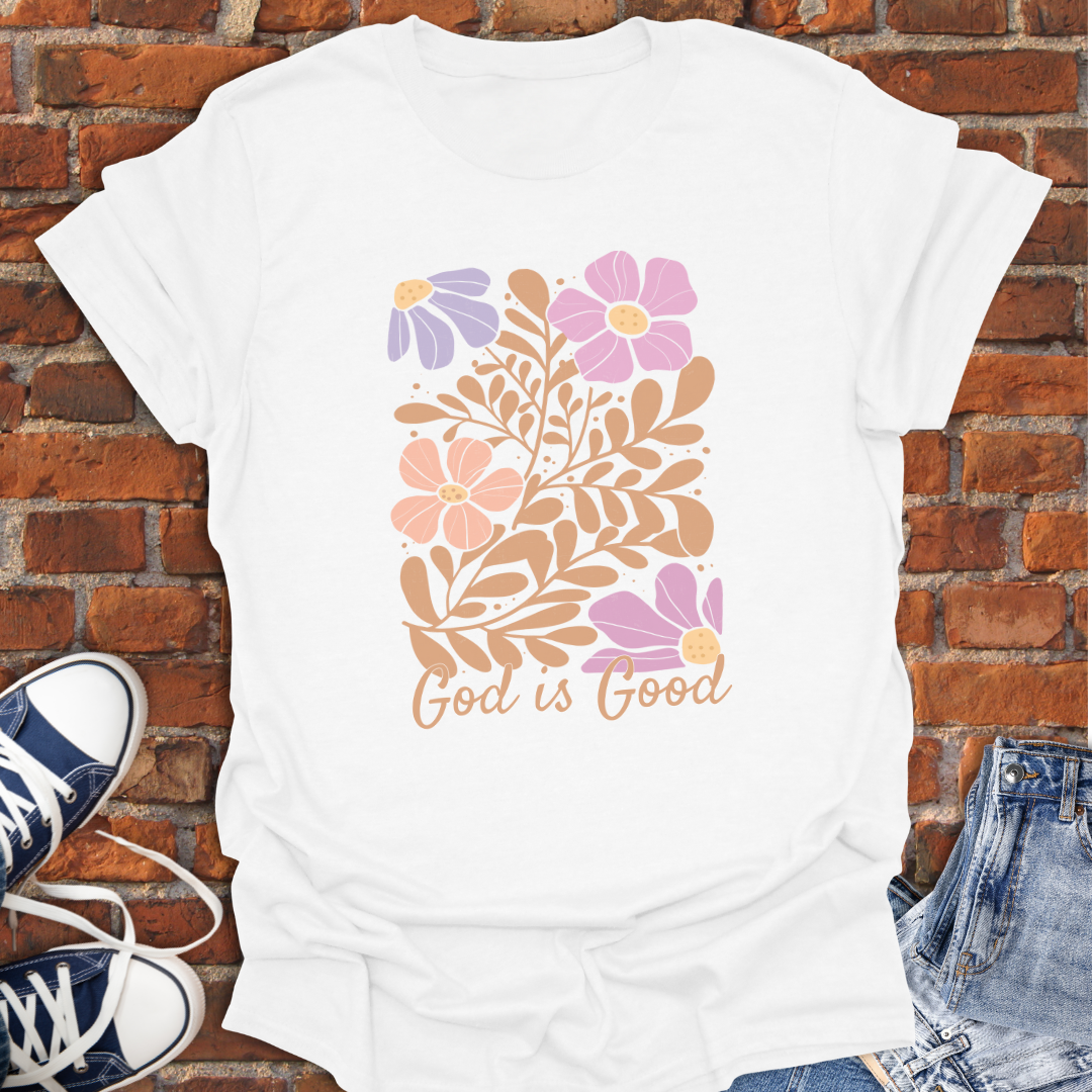 God is Good -boho Faith T-Shirt size XS to 5XL