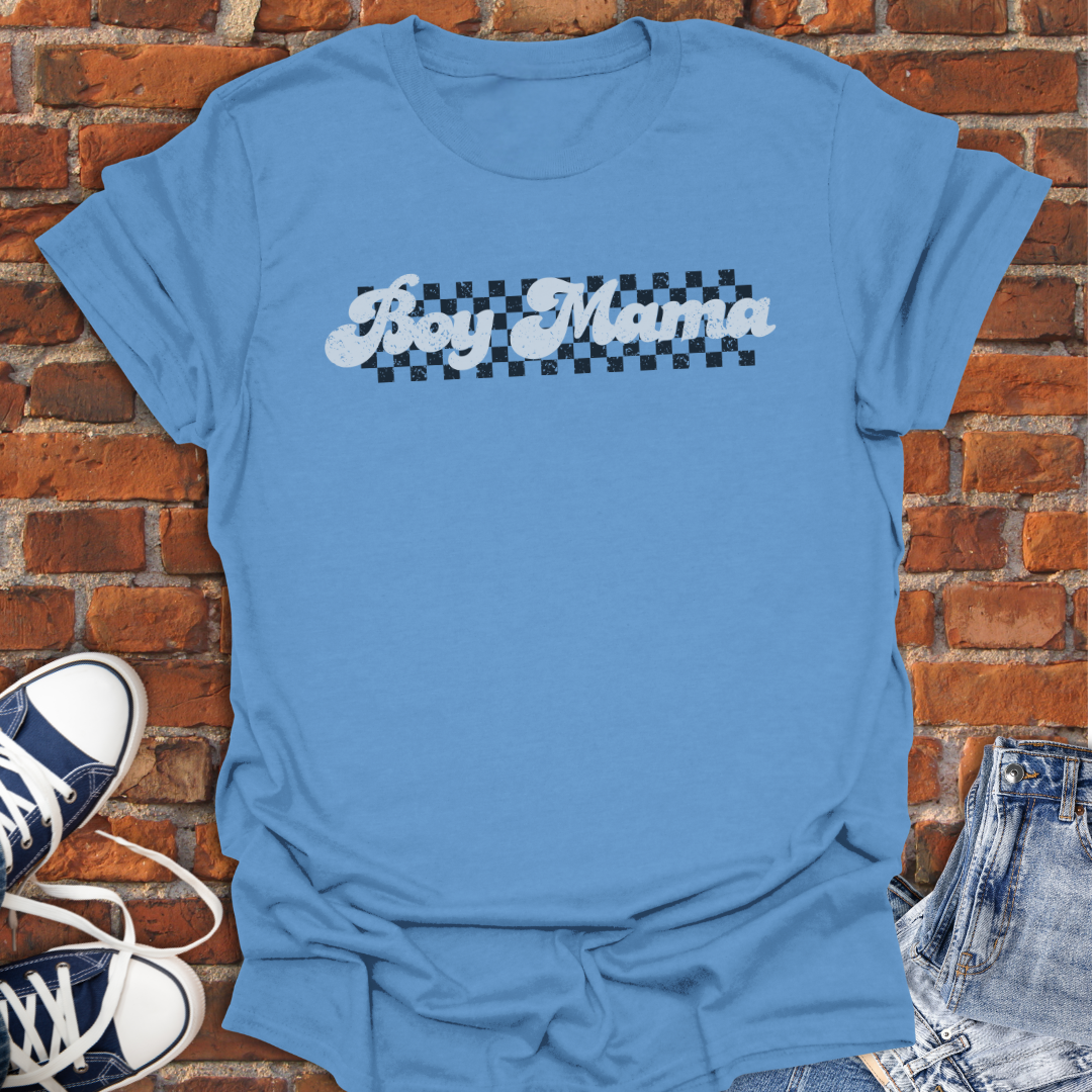 Boy Mama retro checkered Softstyle T-Shirt size XS to 5XL