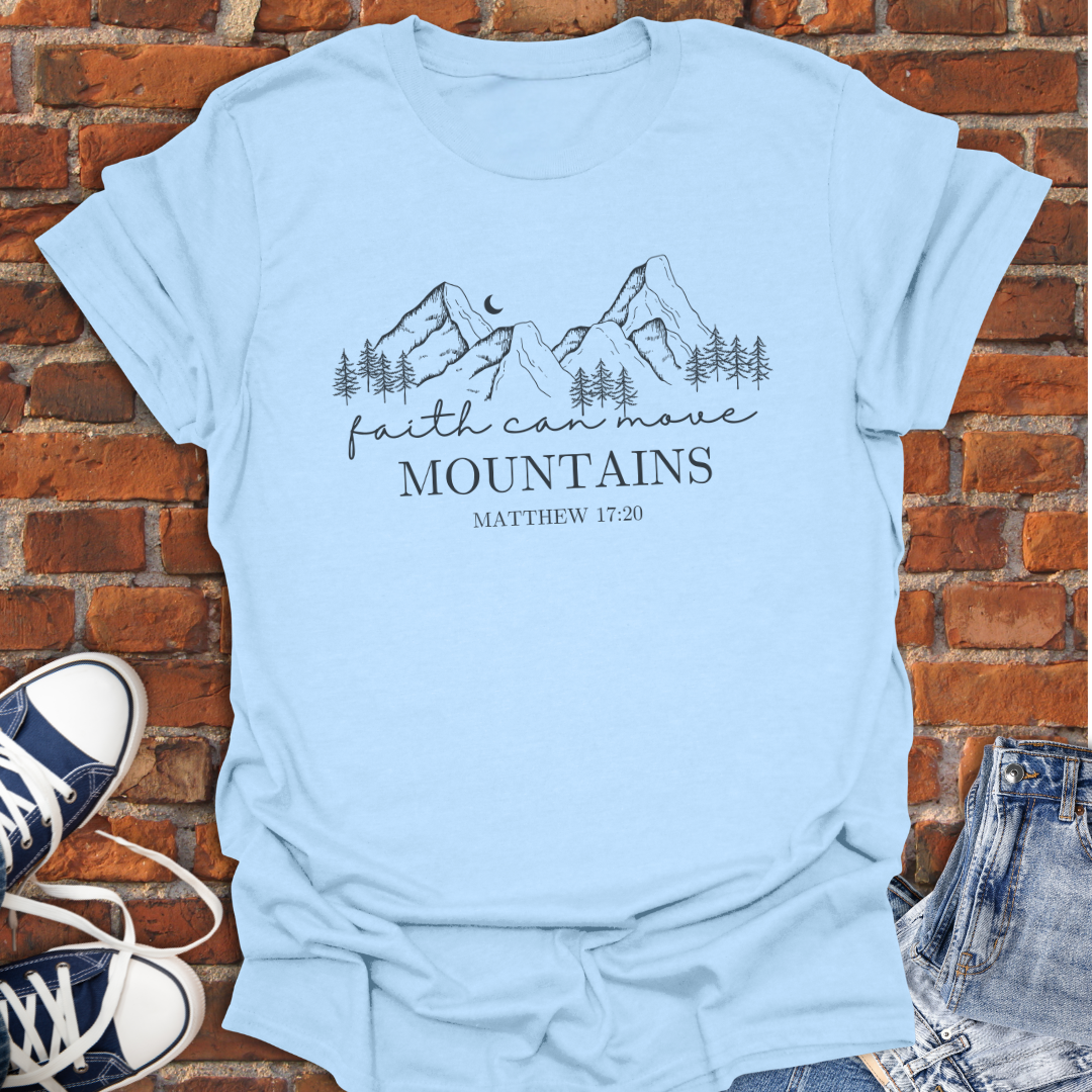 Faith Can Move Mountains -moon Faith T-Shirt size XS to 5XL
