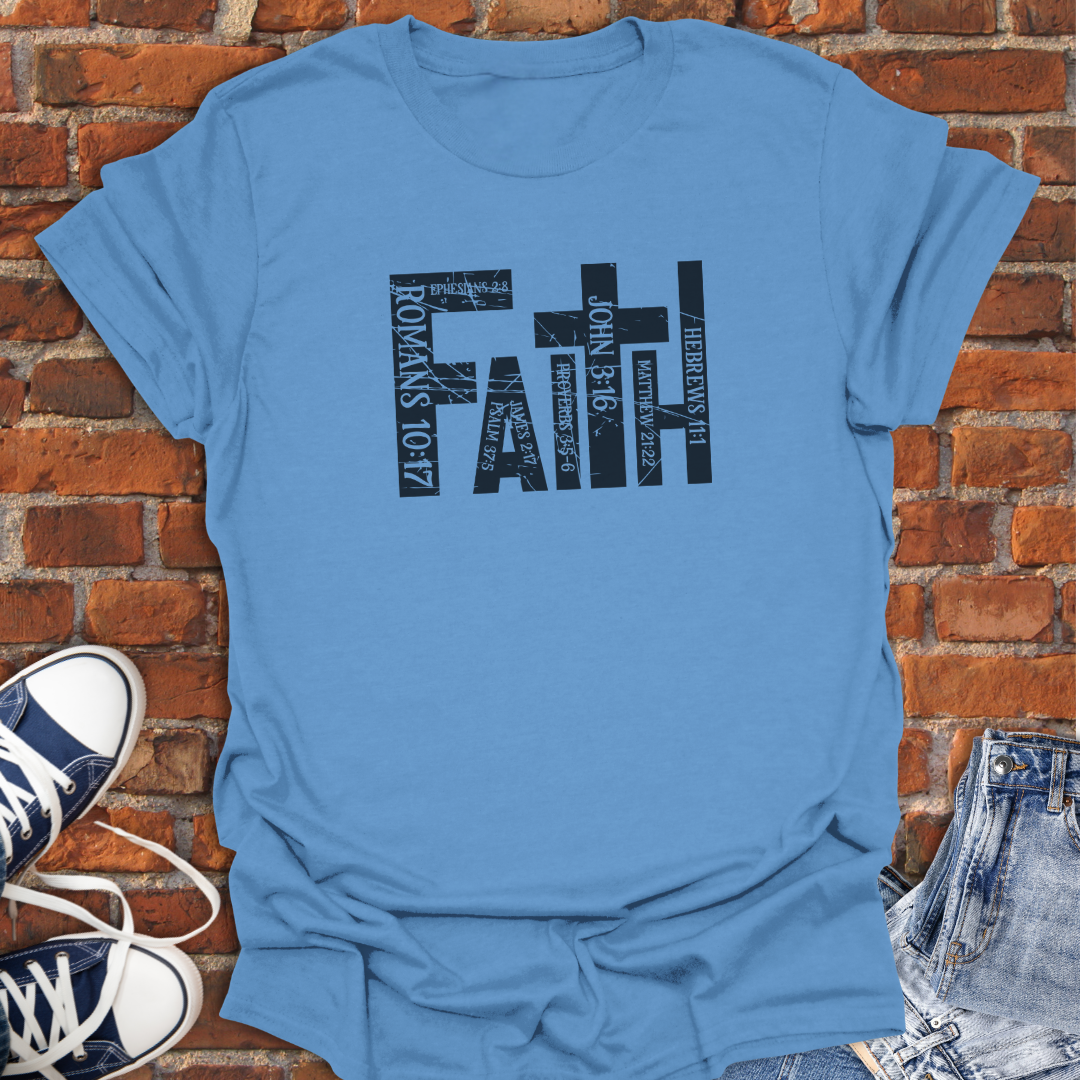 Faith grunge black and white Faith T-Shirt size XS to 5XL