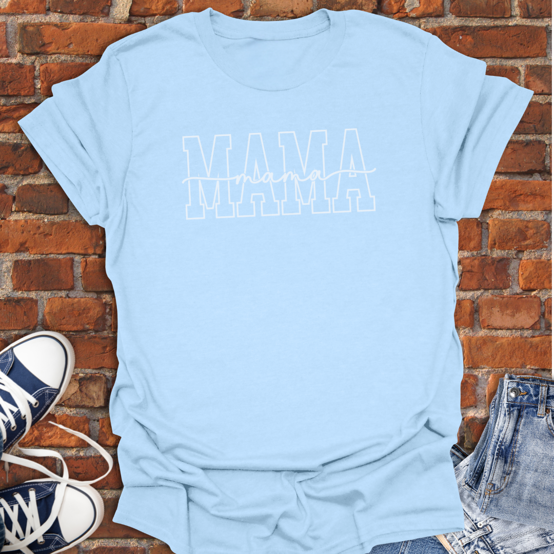 MAMA Varsity Cursive Softstyle T-Shirt size XS to 5XL
