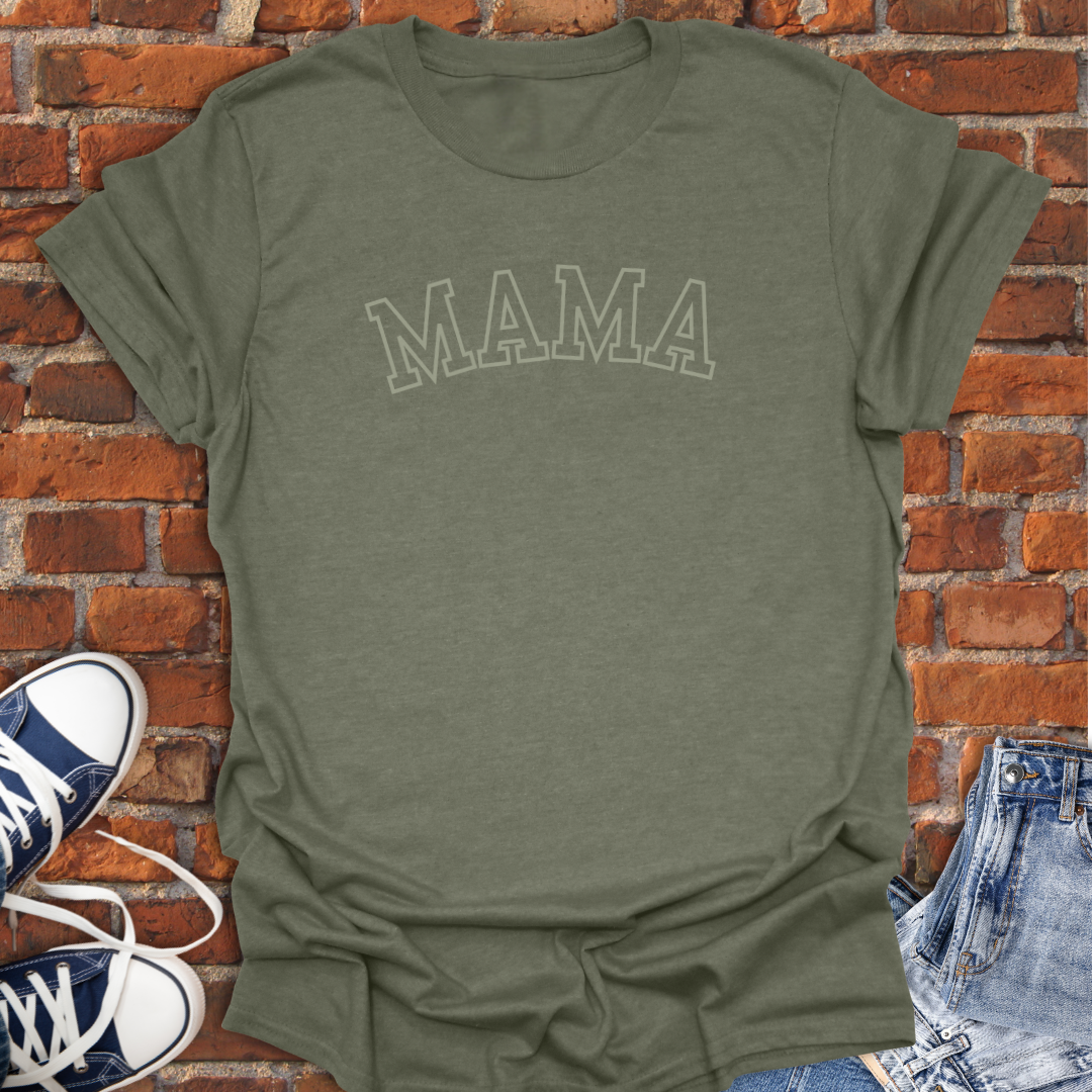 MAMA Varsity -monochromatic Softstyle T-Shirt size XS to 5XL