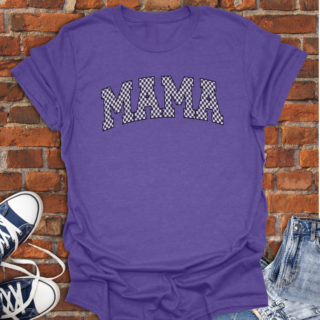 Mama checkered curved Softstyle T-Shirt size XS to 5XL