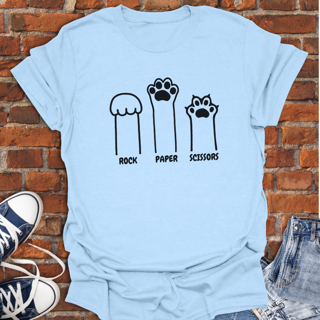 Rock Paper Scissors -cat paws Softstyle T-Shirt size XS to 5XL
