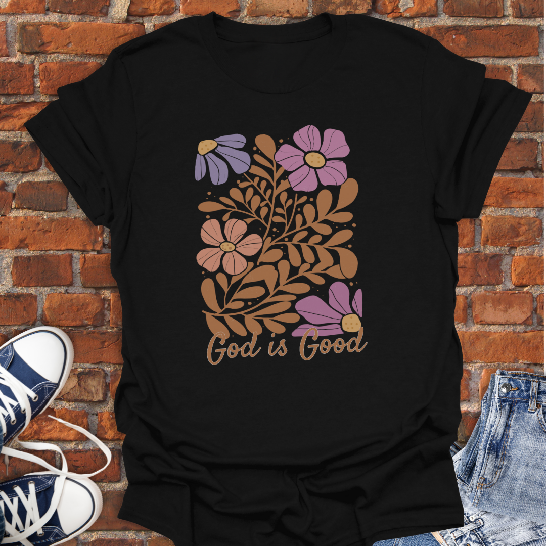 God is Good -boho Faith T-Shirt size XS to 5XL