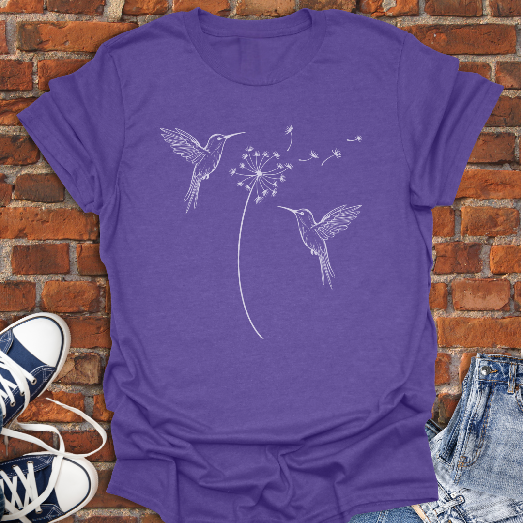 Hummingbirds with Dandelion Softstyle T-Shirt size XS to 5XL