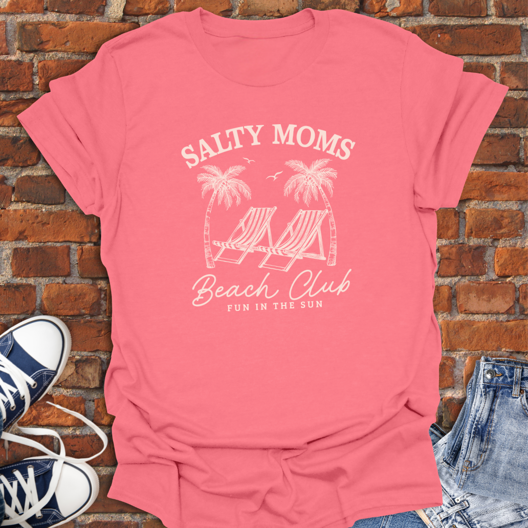 Salty Moms Beach Club Softstyle T-Shirt size XS to 5XL