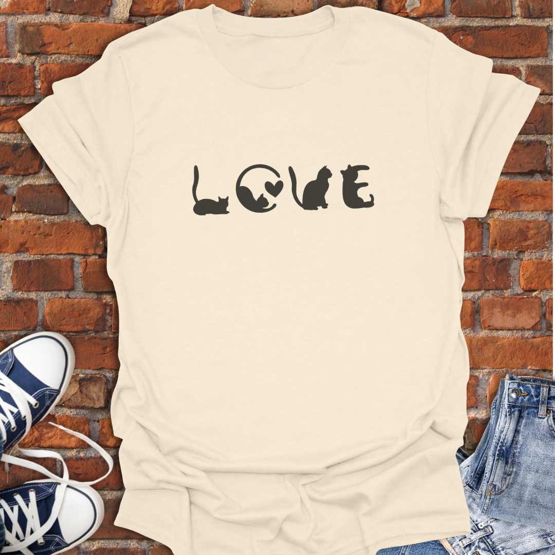 Cats Spelling Love Softstyle T-Shirt size XS to 5XL