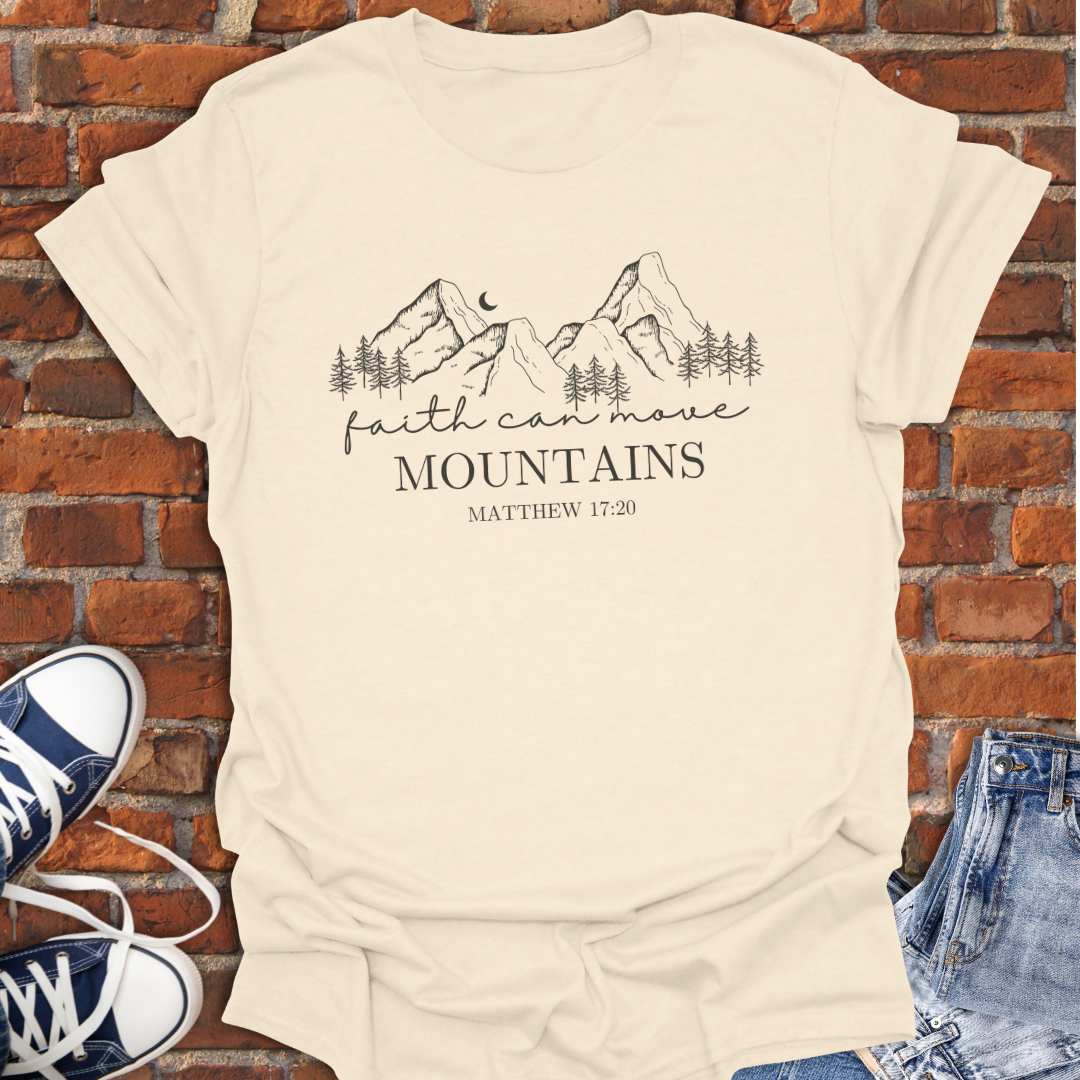 Faith Can Move Mountains -moon Faith T-Shirt size XS to 5XL