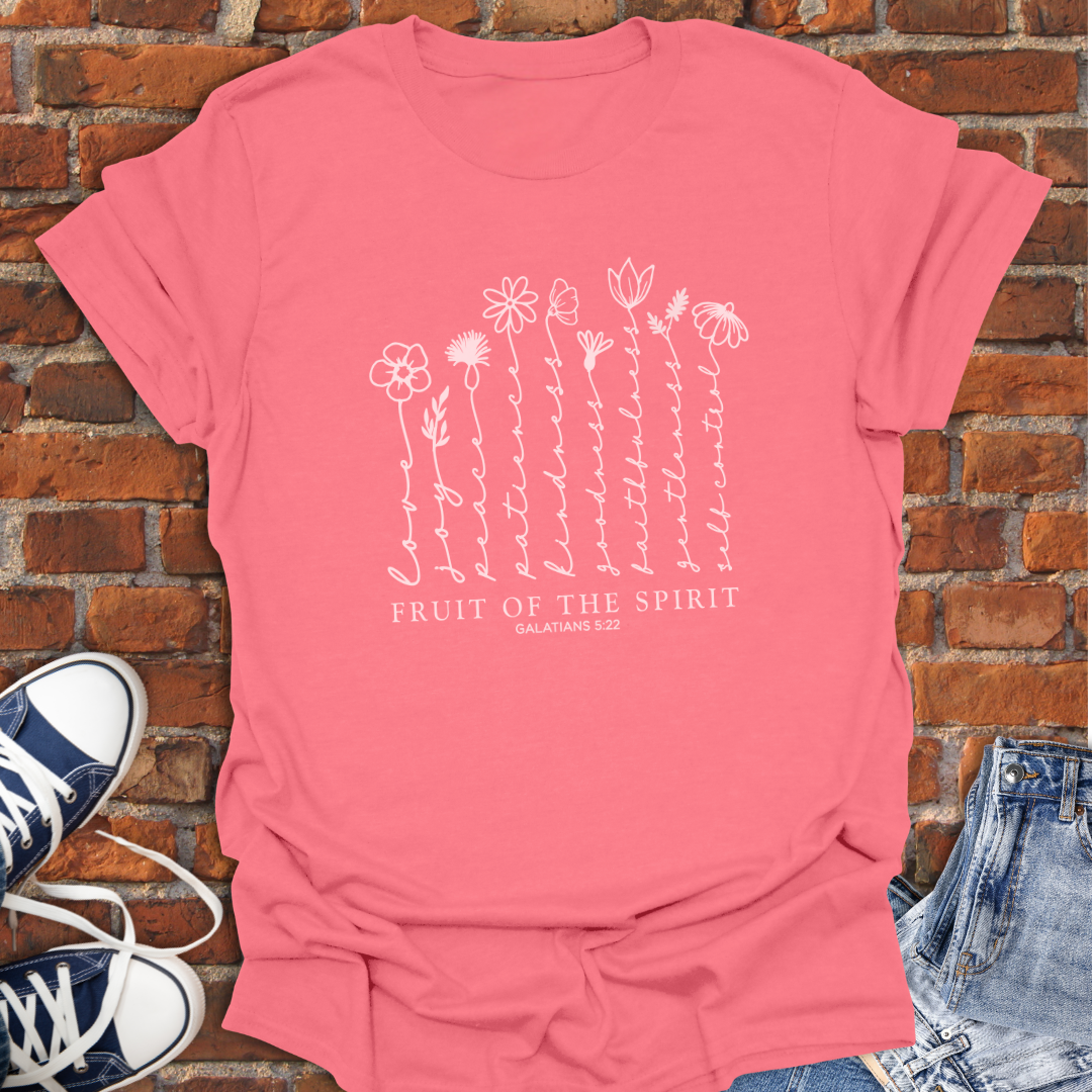Fruit of the Spirit -flowers Faith T-Shirt size XS to 5XL
