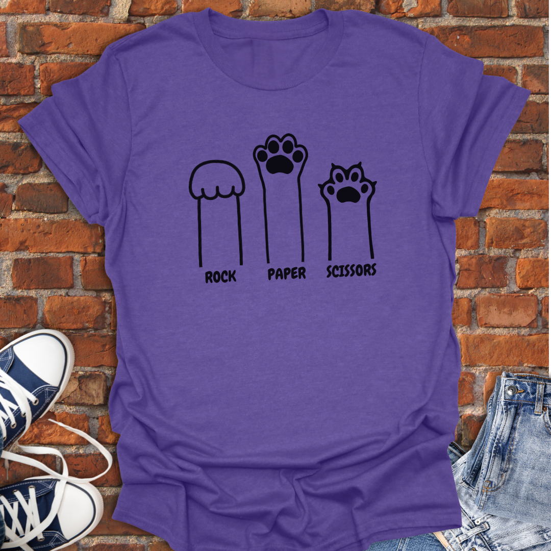 Rock Paper Scissors -cat paws Softstyle T-Shirt size XS to 5XL