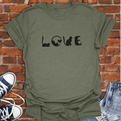 Cats Spelling Love Softstyle T-Shirt size XS to 5XL