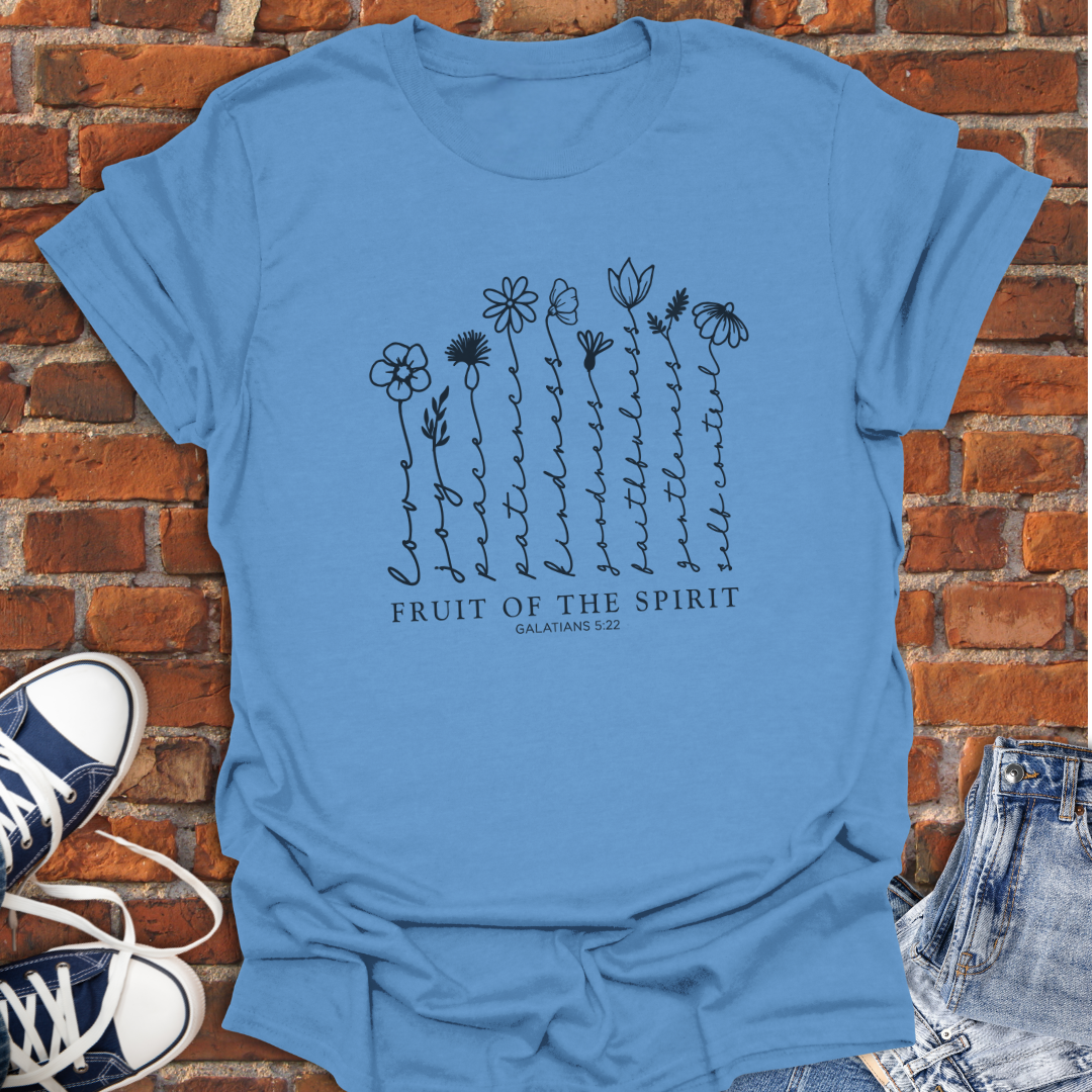 Fruit of the Spirit -flowers Faith T-Shirt size XS to 5XL